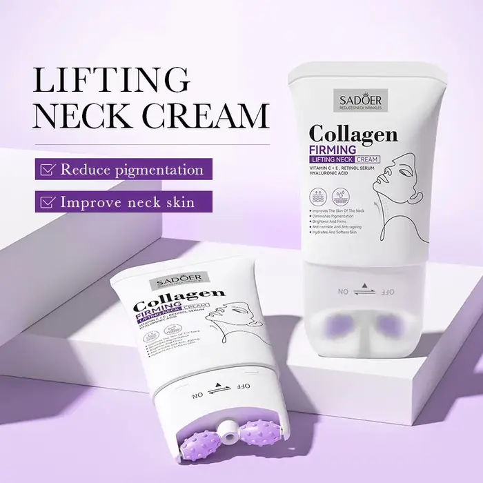 SADOER collagène raffermissant cou crème Lifting hydratant éclaircissant Message rouleau cou beauté