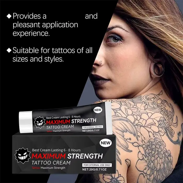Crème de soin après tatouage qui fixe la couleur