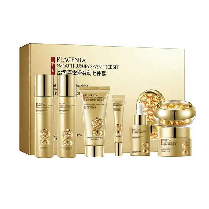 Placenta Soins de la peau Ensemble de sept pièces