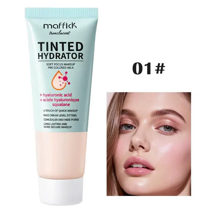 Crème hydratante teintée, couvrance modulable, hydratation intense, teint uniforme, fini semi-mat, c