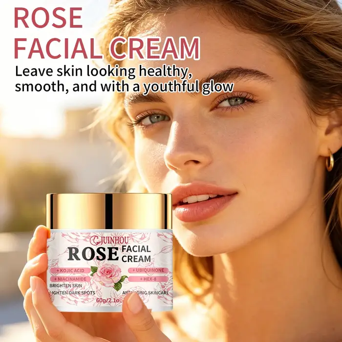 Crème Visage Éclaircissante et Hydratante JUINHOU pour Femmes à la Niacinamide et à l'Acide Kojique pour Peaux Ternes – Soin Léger – Meilleure Vente