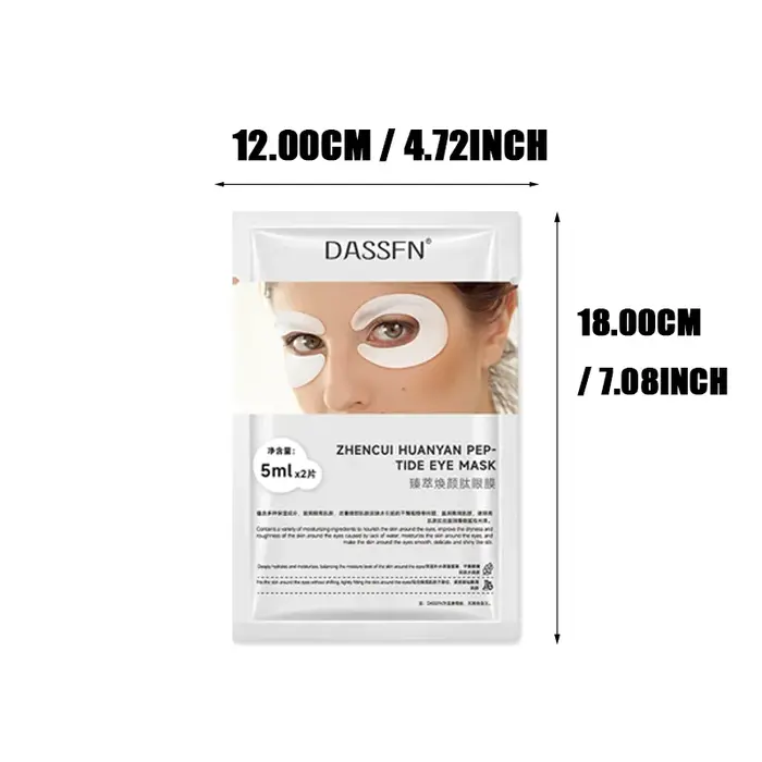 5 pièces/1 boîte masque pour les yeux blanchissant et Anti-rides puissant-hydratant et contrôle de l'huile durable de