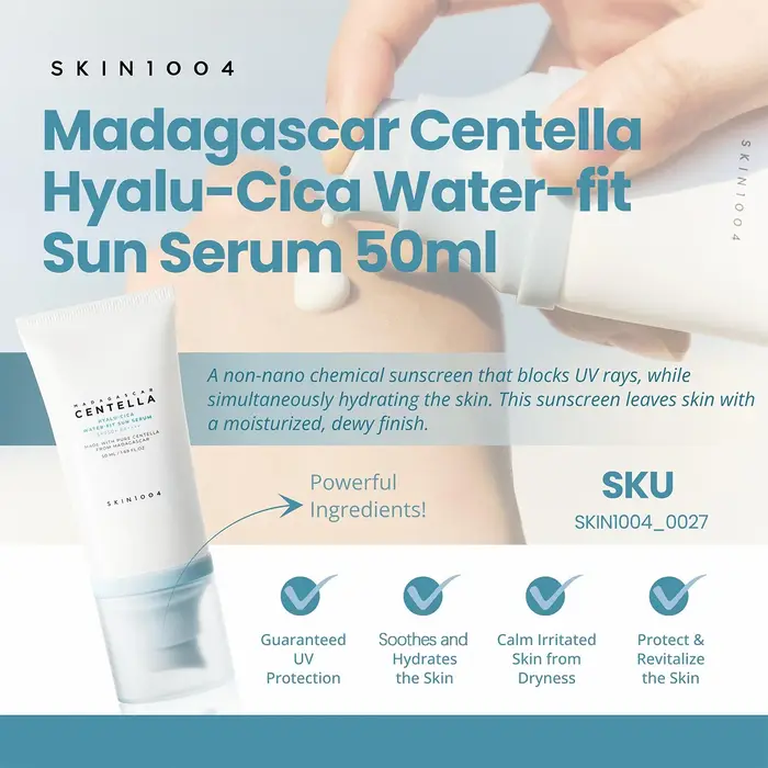 Madagascar Centella Hyalu-Cica sérum solaire imperméable SPF50 + PA +++