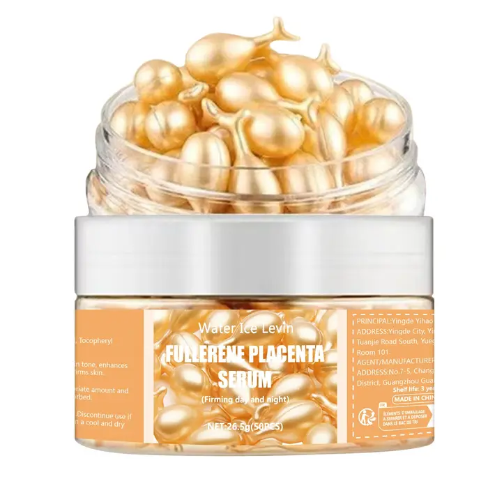 Sérum raffermissant au fullerène et au placenta, élastine, acide hyaluronique, vitamine E. Anti-ride