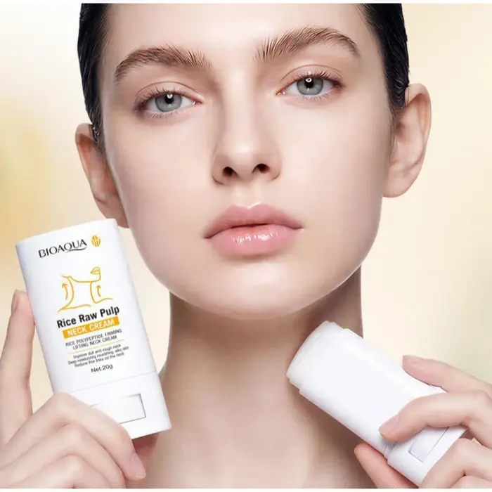 Crème hydratante pour le cou au peptide de riz, raffermissante, réduit les rides du cou, niacinamide, hydrate, nourrit, crème de massage, soin quotidien portable