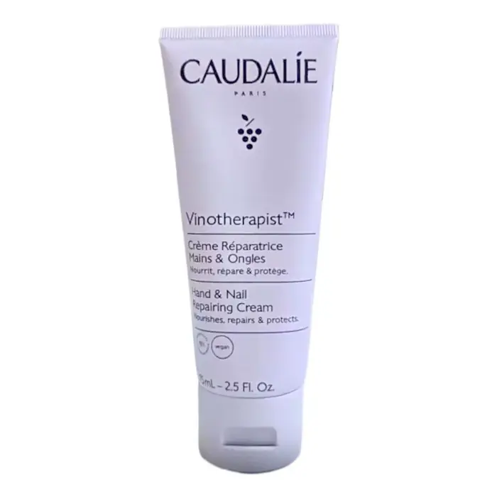 CAUDALIE Vinotherapist Crème Réparatrice Mains et Ongles 75ml Crème Hydratante et Nourrissante aux P