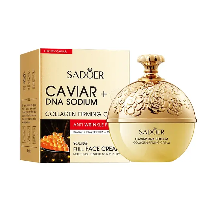 Crème Visage Collagène Perle Raffermissante Anti-rides Hydratante Lissante Éclaircissante au Caviar