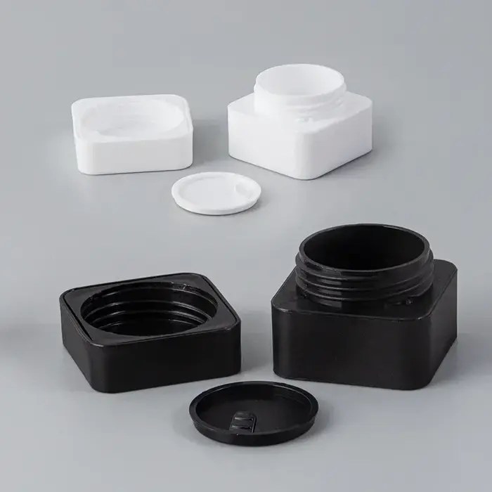 Pots à crème carrés conviviale rés en plastique