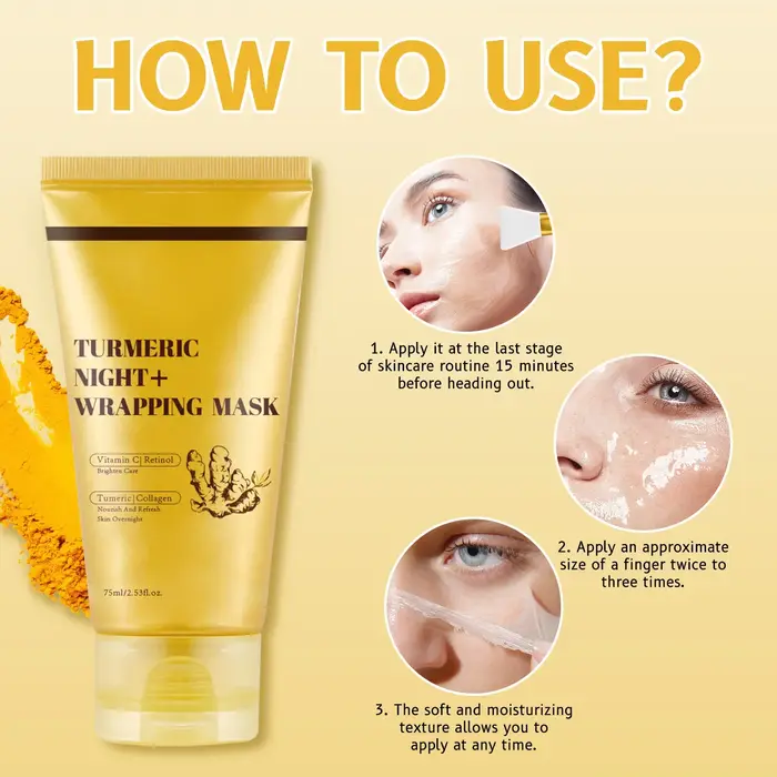 Masque Peel Off pour envelopper la nuit au curcuma