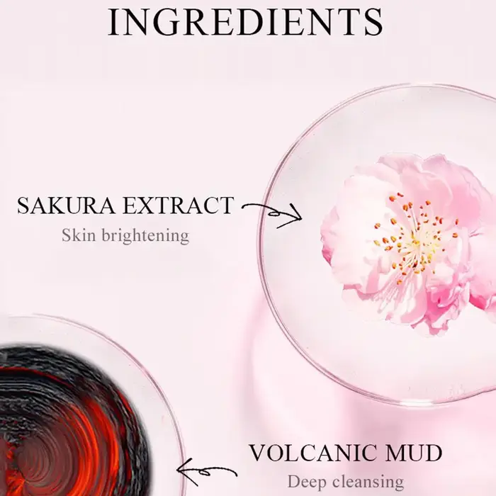 12 pièces Sakura masque de boue éclaircissant hydratant