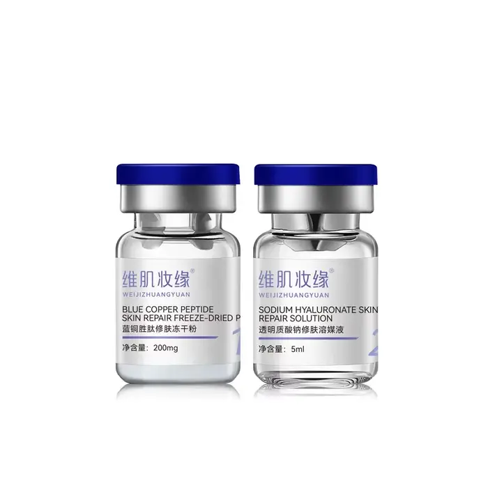 Sérum GHK-Cu Premium Lyophilisé au Peptide de Cuivre Bleu Anti-rides, Réparateur de Barrière Cutanée