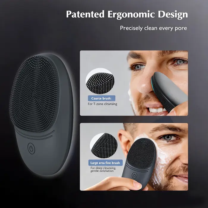 Brosse nettoyante faciale électrique en silicone souple