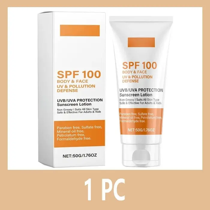 Crème solaire visage et corps Non grasse SPF 100+