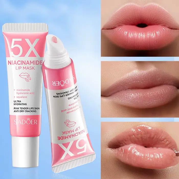 Masque pour les lèvres repulpant en Niacinamide 5X – Hydratation intense et anti-séchage