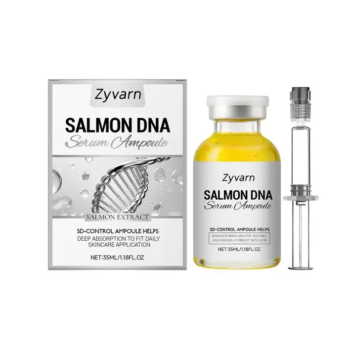 2/1pcs Sérum Ampoule Hydratant Visage ADN de Saumon, Essence PDRN Soin Quotidien Hydratation Profond