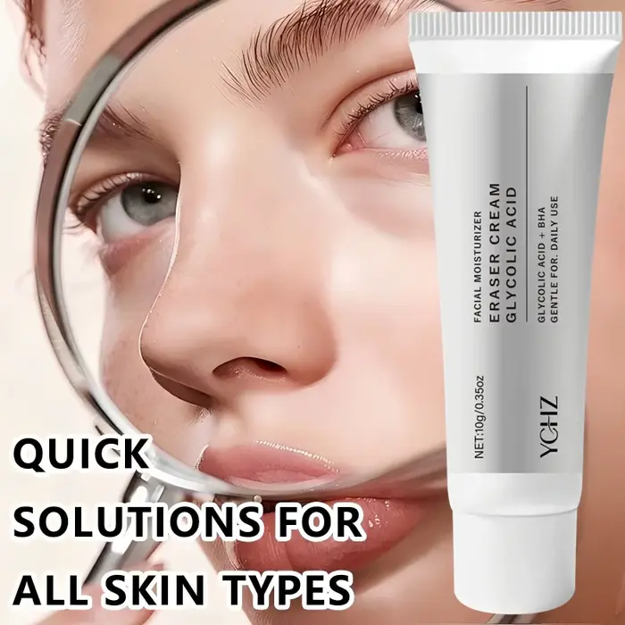 Crème gel hydratante contenant de l'acide glycolique et de l'acide salicylique - Hydratation intense, lisse et délicate, convient pour une utilisation de jour et de nuit, formule hypoallergénique, con