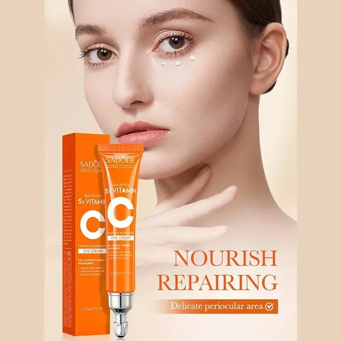 SADOER vitamine C crème pour les yeux Anti cernes