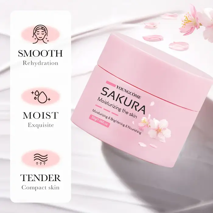 YOUNGCOME Sakura Essence crème fleur de cerisier hydratant pour le visage pour peau sèche et rugueuse Anti-âge Lifting