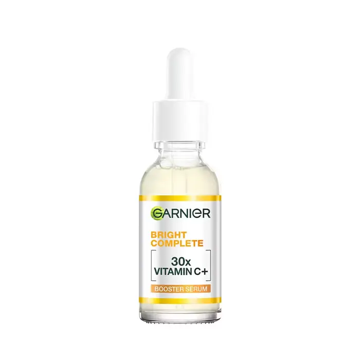 Sérum Visage Garnier Bright Complete Vitamine C Booster 30ml – Essence Faciale avec 377 pour l'Éclat