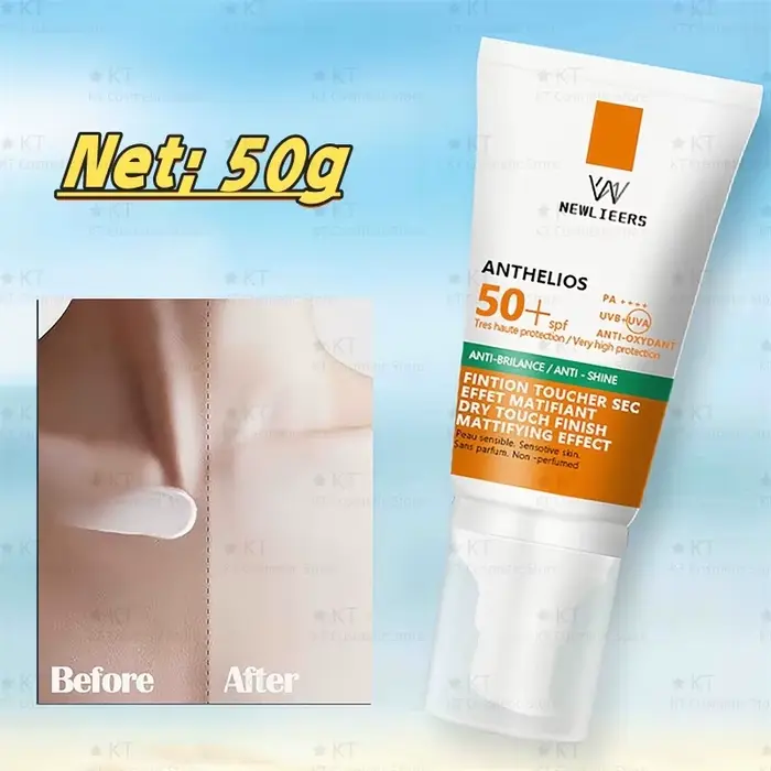 Crème solaire haute SPF50 + PA +++ pour le visage, Lotion de Protection UV longue durée à large spec