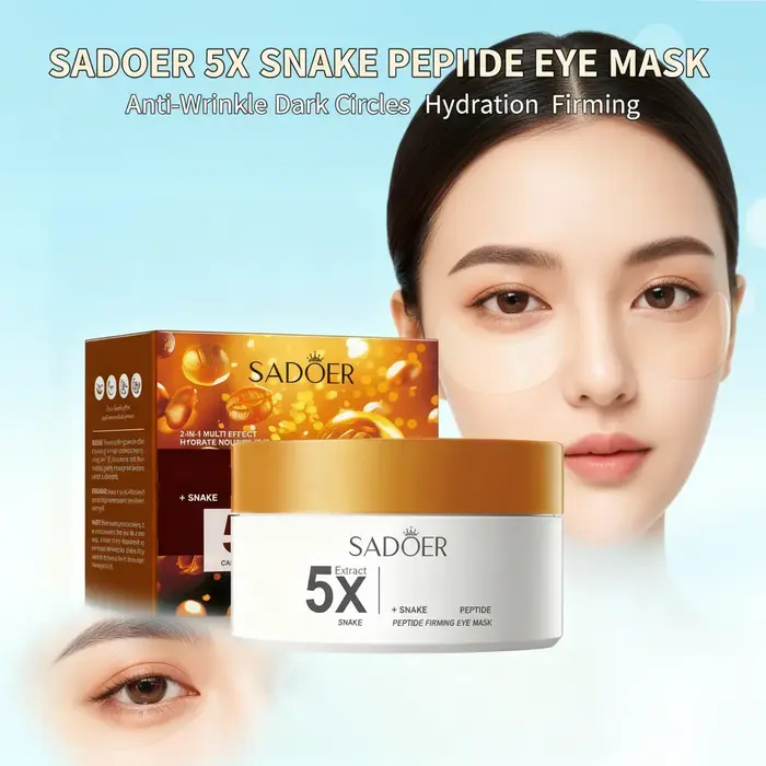 80 pièces SADOER caféine masque pour les yeux Anti cernes raffermissant hydratant rides Anti-âge