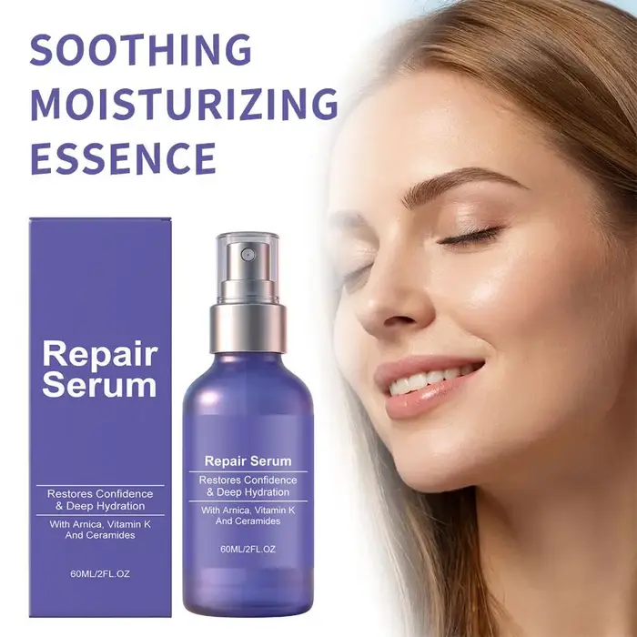 Sérum Réparateur Visage aux Céramides Hydratation Intense Réparation de la Barrière Cutanée Atténue les Taches Brunes Illumine les Peaux Ternes Essence Hydratante
