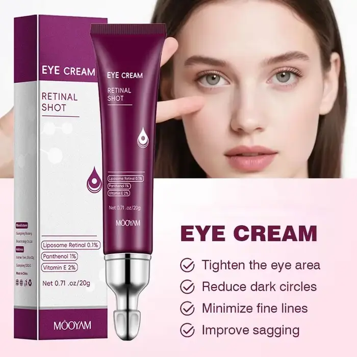 Crème Contour des Yeux Anti-Rides Instantanée : Estompe les Ridules