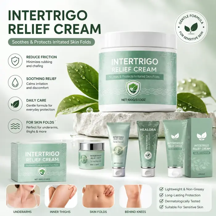 Crème anti-abrasions 57g, apaisante, non grasse, anti-frottement, lotion réductrice de friction pour femmes et hommes, soin des aisselles, des cuisses et des plis cutanés.