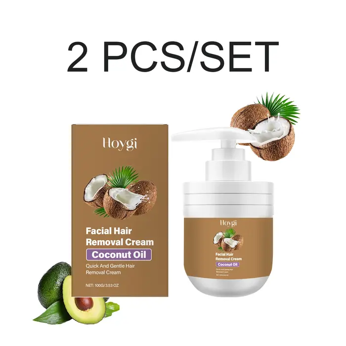 Crème dépilatoire à la noix de coco pour les lèvres et le menton