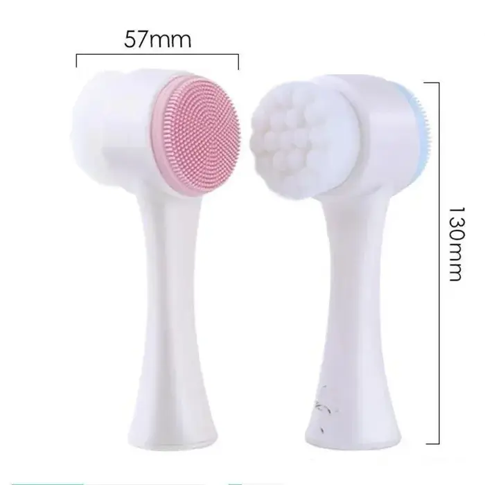 Brosse nettoyante faciale double face manuelle