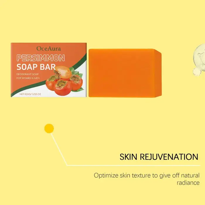 Savon naturel au kaki 100g pour un contrôle efficace des odeurs