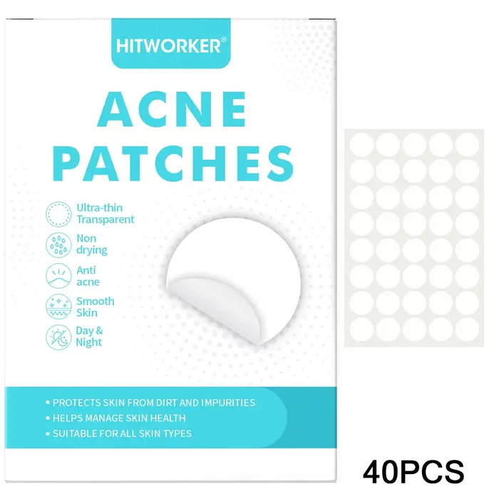 40/400 Patchs Hydrocolloïdes pour l'Acné par Boîte, Sans Alcool, Doux, Non Irritants, Autocollants C