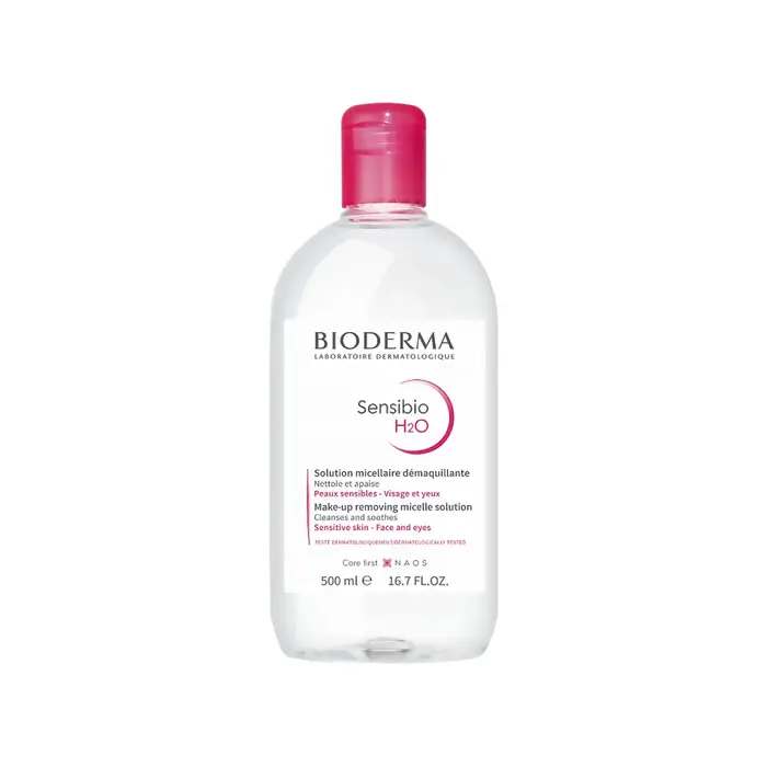 Bioderma SENSIBIO H2O FC 500ML, Nettoyage doux et non irritant, Texture aqueuse et légère, Sans rési