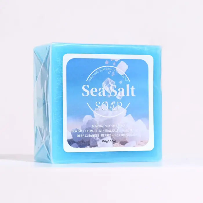 B + acide hyaluronique sel de mer nettoyage en profondeur savon fait main