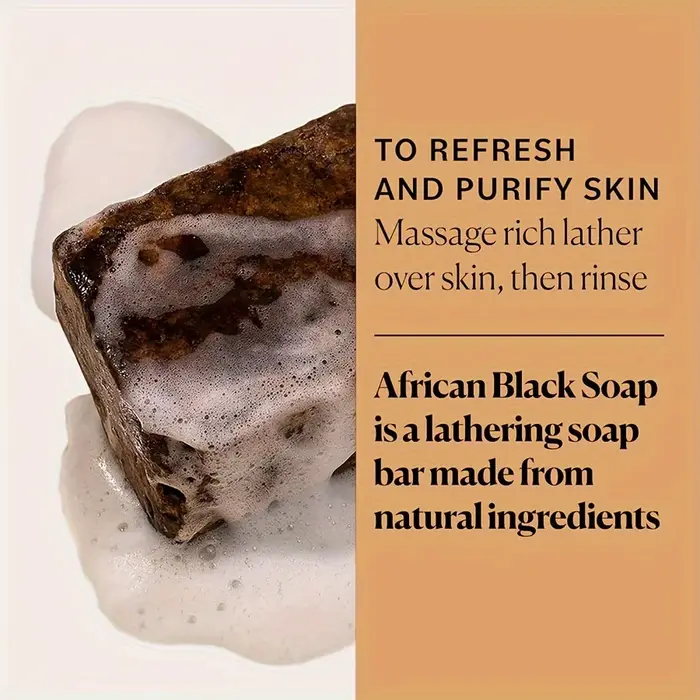 Savon noir africain nettoyage en profondeur exfoliant visage hydratant peau lissant