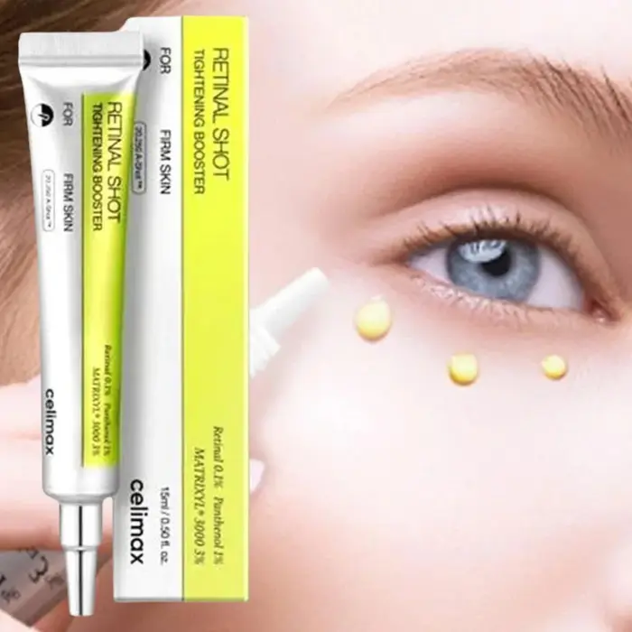 Celimax Premium Retinol Shot Crème Contour des Yeux Liftante & Raffermissante au Collagène et Peptides Soin Visage