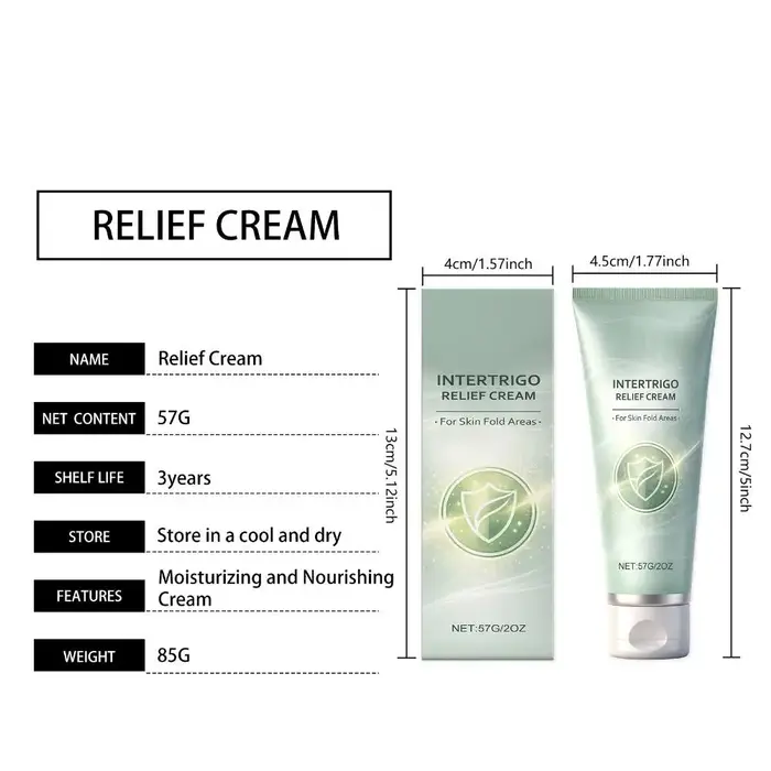 Crème Apaisante Intertrigo Anti-Frottement, Pommade Hydratante Profonde et Apaisante pour les Zones Irritées et les Pliages Cutanés