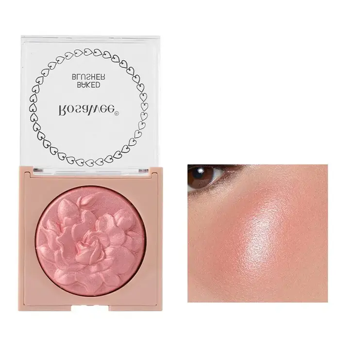 Fard à joues Rose de Style européen et américain avec paillettes fines scintillantes, poudre de Cont
