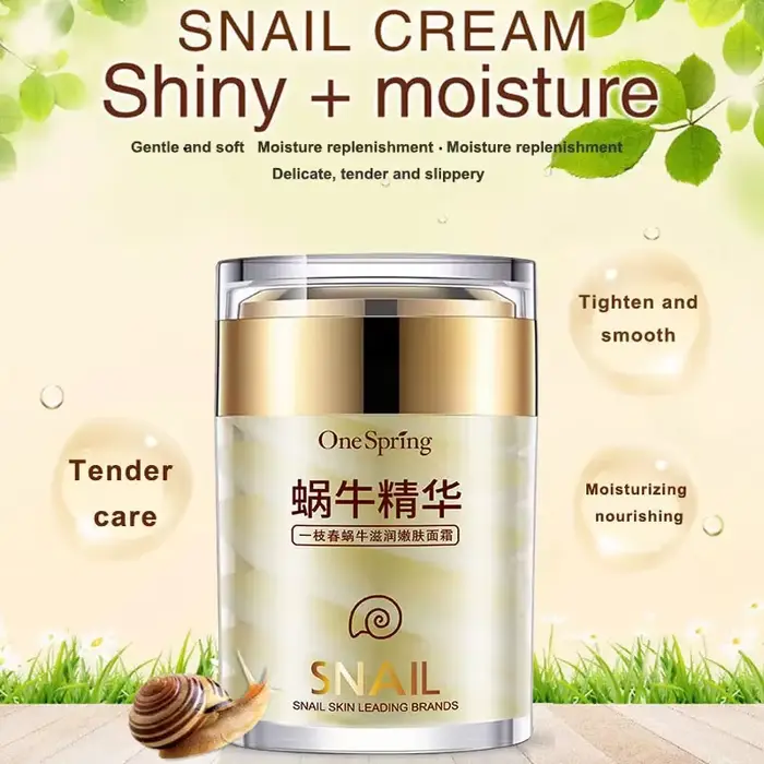 Crème visage escargot Resserre la texture de la peau et améliore la luminosité