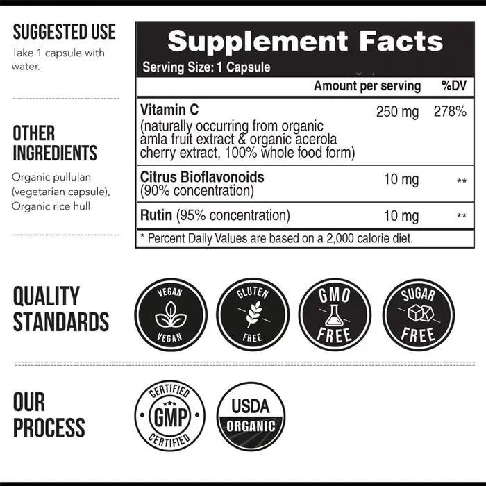 Vitamine C biologique à absorption élevée