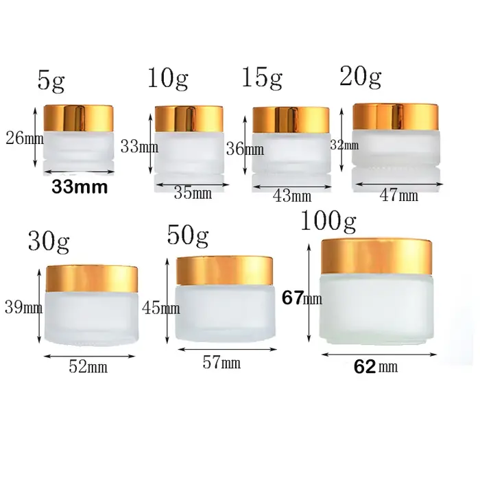 Mini pots de crèmes ronds en verre ambre