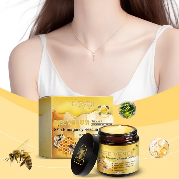 Crème de soin pour la peau au venin d'abeille, Lotion nourrissante hydratante, soulage la sécheresse