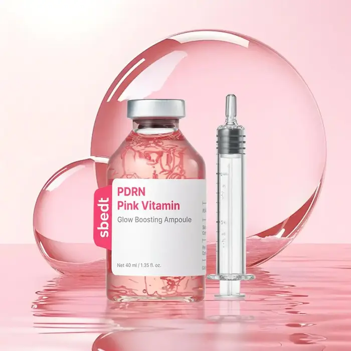 Sérum Brume Barrière de Collagène Profond Sbedt PDRN Ampoule Éclat Rose Vitamine Boostante Hydrate Nourrit Raffermit Illumine Adoucit la Peau