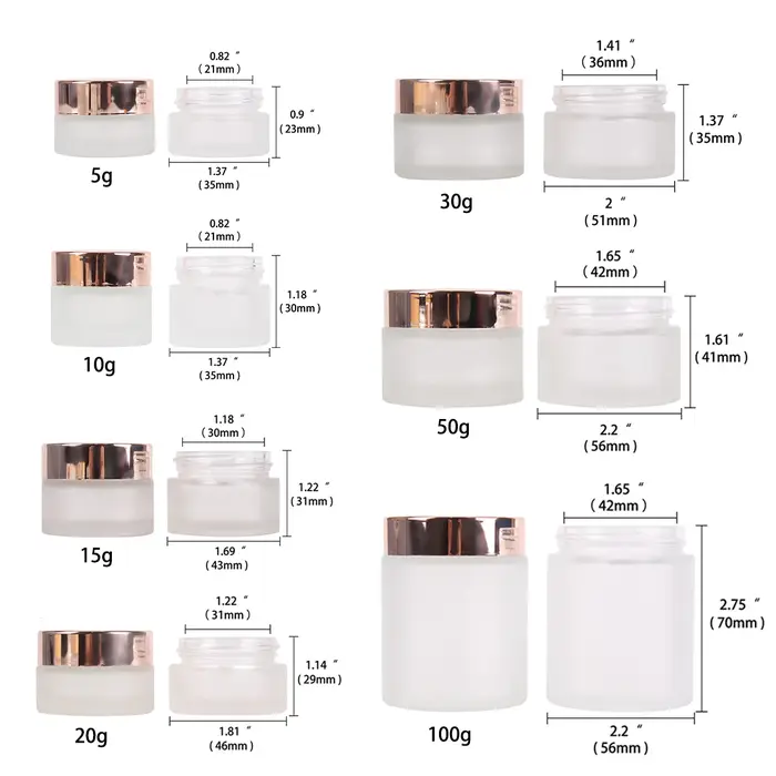 Récipient d'emballage cosmétique HI avec couvercle en or rose