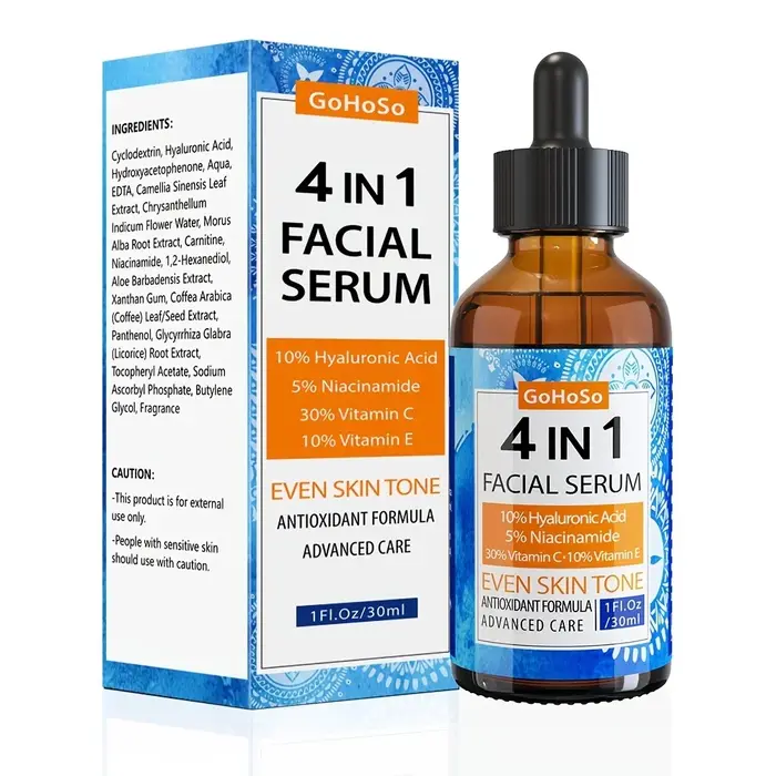 ENVISHA 4 en 1 sérum de soin de la peau du visage acide hyaluronique Niacinamide vitamine Anti-âge Anti-rides hydratant en profondeur raffermissant
