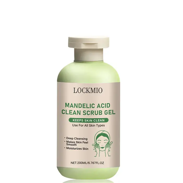 Gel de gommage propre à l'acide mandélique, exfoliant doux, produit de soins pour la peau morte et l