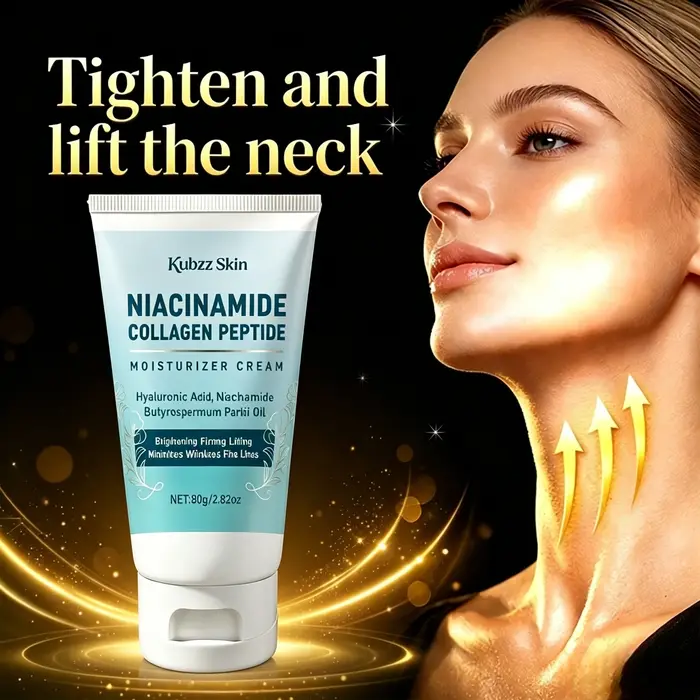 Crème hydratante à la niacinamide 80G/2.82Oz - Crème contenant de l'acide hyaluronique, de la céramide NP, de la niacinamide et du beurre de karité - Raffermit, améliore le relâchement cutané, amélior