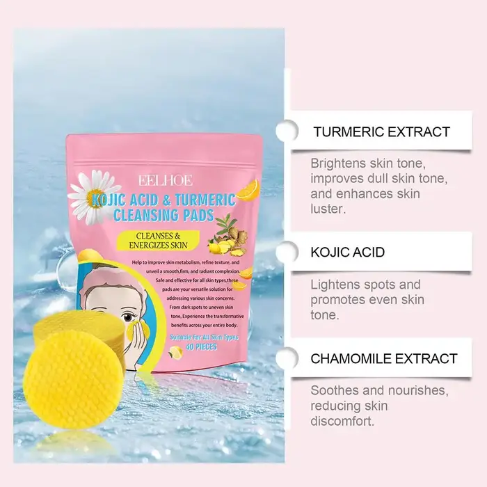Coussinets nettoyants exfoliants pour le visage
