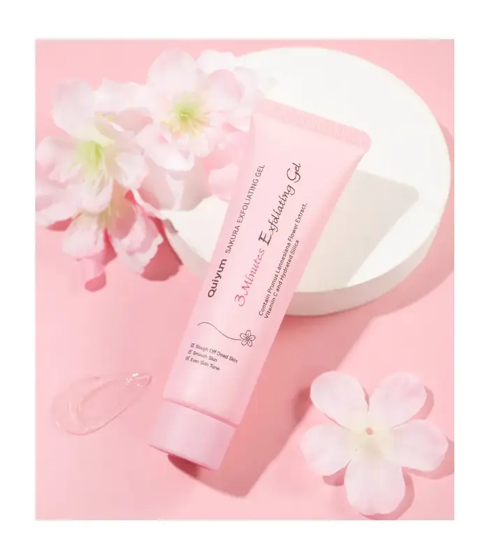 Gel exfoliant Sakura, gommage facial, hydratant, nourrissant, réparateur, crème pour le visage, soin