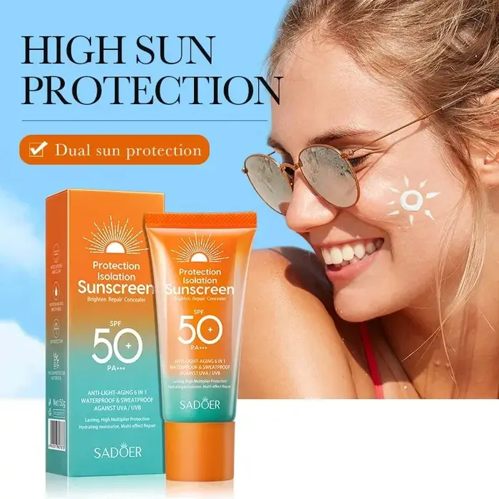 Crème solaire Spf 50 + pour protection faciale